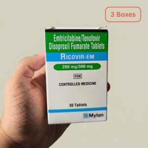 Ricovir EM, 30 Tablets × 3 Boxes (Generic Truvada for PrEP)